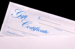 gift certificate